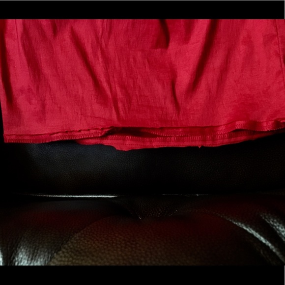 Red Rouched Mini Dress - Picture 4 of 4